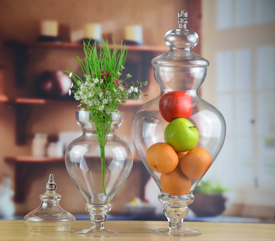 جودة Bird Handle Glass Canister With Lid مصنع