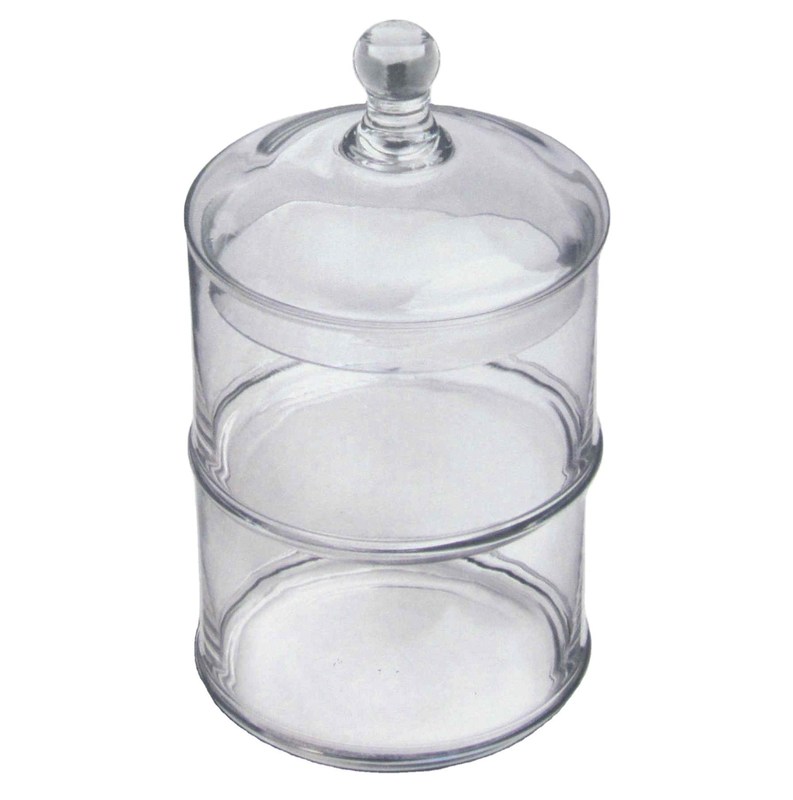 جودة Handblown 3 Layer Stackable Storage Jars With Lids مصنع
