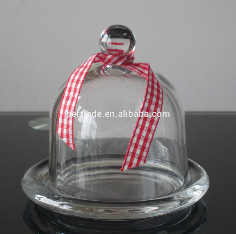 جودة Transparent Oval Lead Free Glass Butter Keeper ,  Clear Butter Plate مصنع