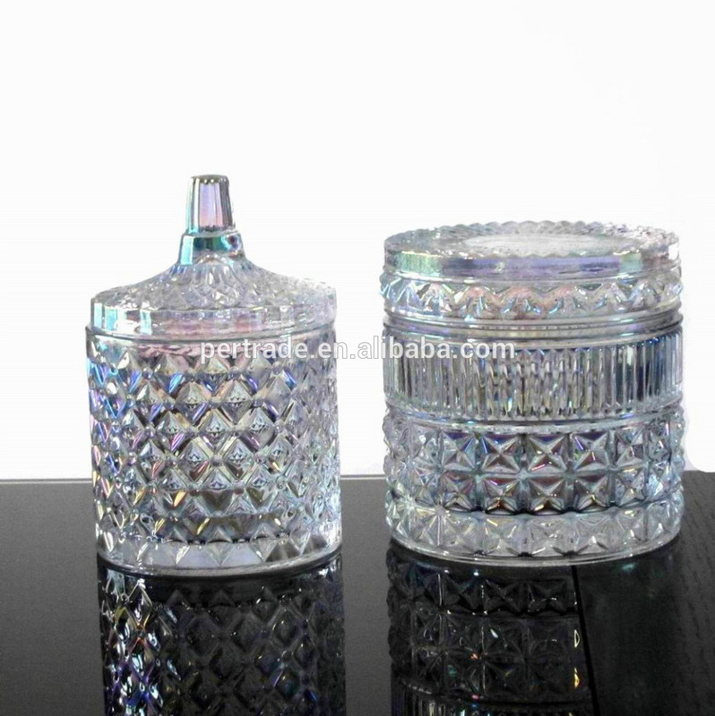 جودة Glass Storage Jars With Lid For Wax مصنع