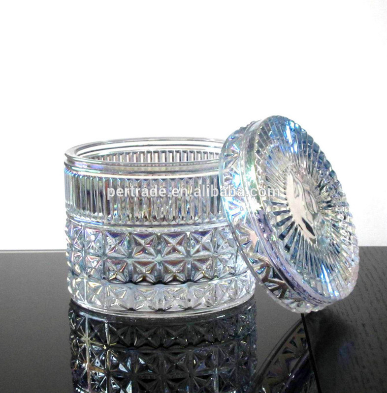 جودة Glass Storage Jars With Lid For Wax مصنع