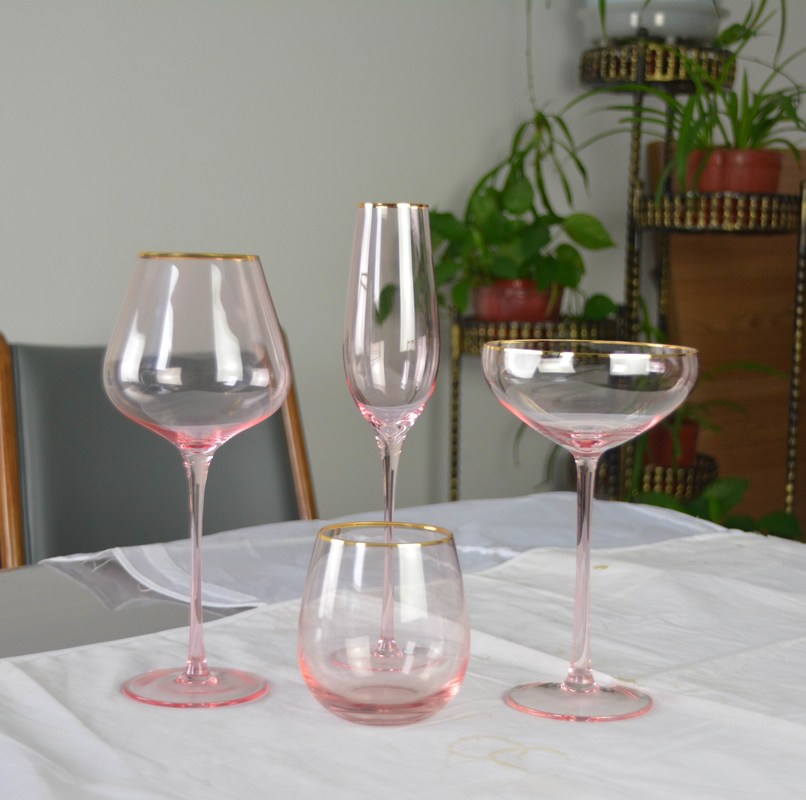 جودة Pink Crystal Cocktail Glasses مصنع