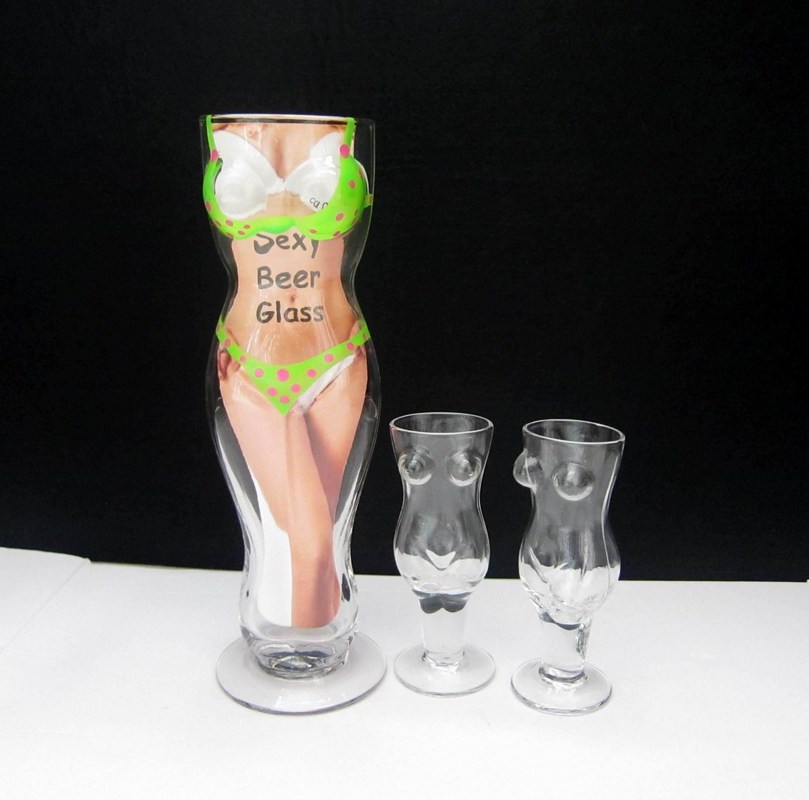جودة Handmade Bikini Beauty Shaped LFGB Unique Shot Glasses مصنع