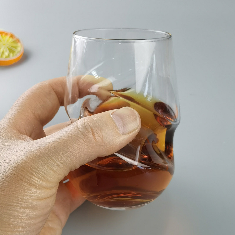 جودة Twisted Swirling Crystal Red Wine Glasses 250ml Stemless مصنع