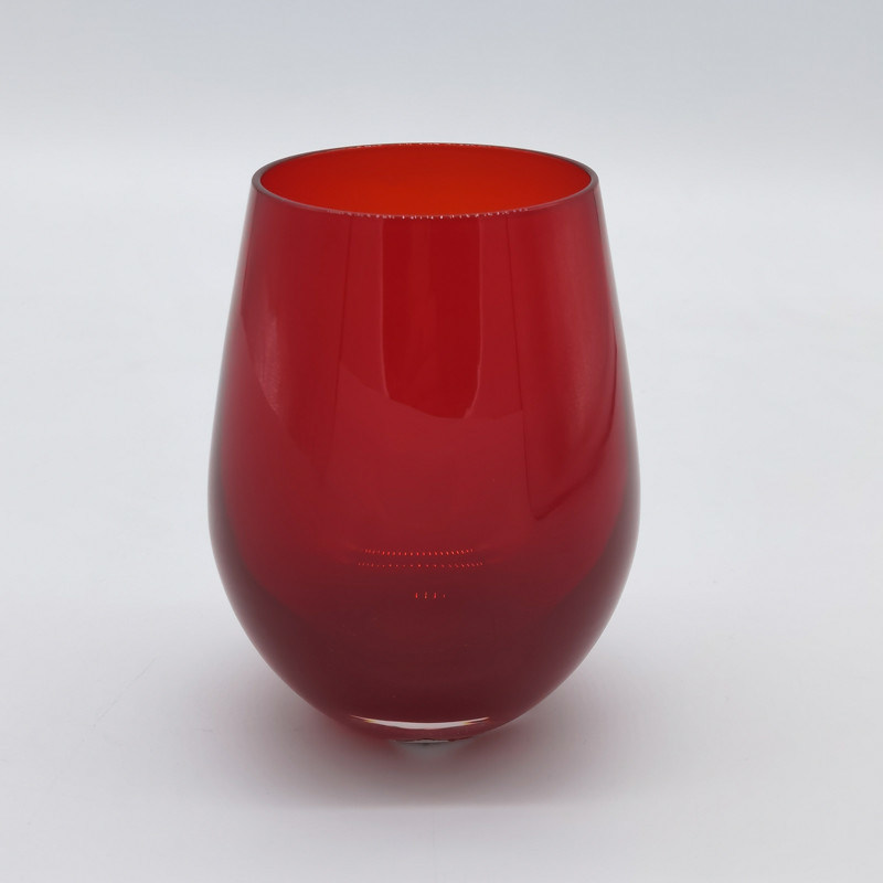جودة Lead Free Stemless Crystal Wine Glass Handblown 550ml مصنع
