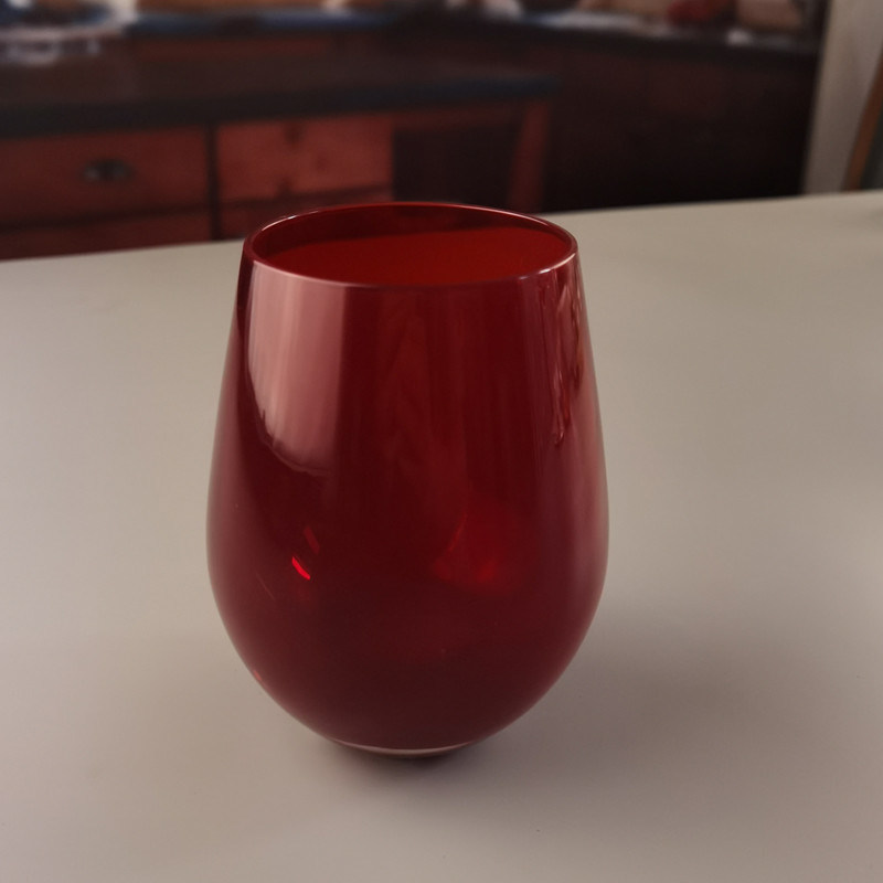 جودة Lead Free Stemless Crystal Wine Glass Handblown 550ml مصنع