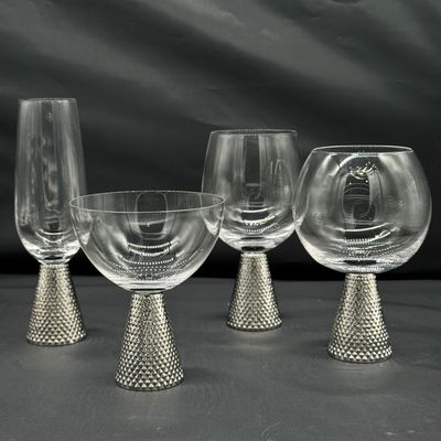 جودة Electroplate Diamond Base Wine Glass Set مصنع