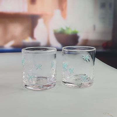 جودة 14oz Valentine's Decorative DOF Glass Bowknot Water Tumbler Glasses Mexico Icon Rock Glass Cup for Wedding Party Gift مصنع