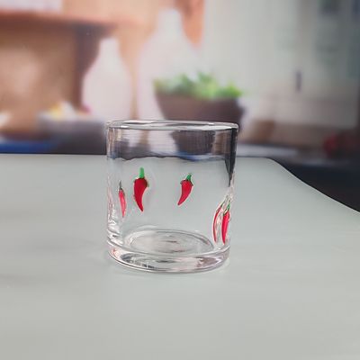 جودة 14oz Chili Decorative DOF Glass Heart Shape Water Tumbler Glasses Mexico Rock Glass Cup for Wedding Party Gift مصنع