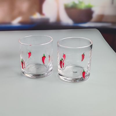 جودة 14oz Chili Decorative DOF Glass Heart Shape Water Tumbler Glasses Mexico Rock Glass Cup for Wedding Party Gift مصنع