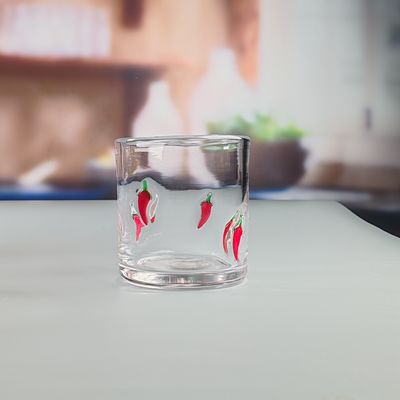 جودة 14oz Chili Decorative DOF Glass Heart Shape Water Tumbler Glasses Mexico Rock Glass Cup for Wedding Party Gift مصنع
