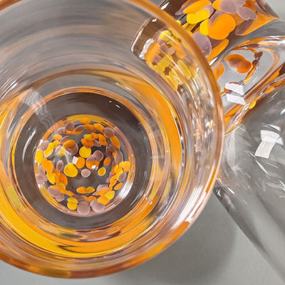 جودة Confetti Decorative DOF Glass Handmade Crystal Tumbler Water Glasses Mexico Rock Glass Cup for Wedding Party Gift مصنع