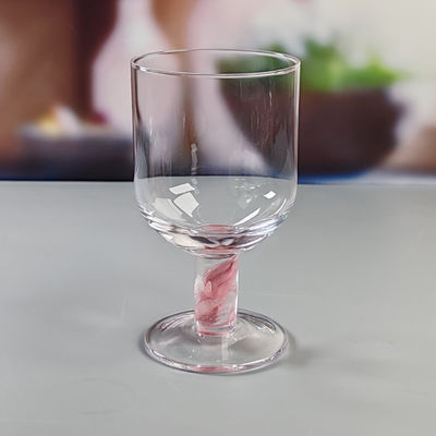 جودة Mexican Confetti Design Elegant Water Goblets Luxury Hand Blown Confetti Cocktails Glass Cup Romantic Short Stem Wine Glasses مصنع