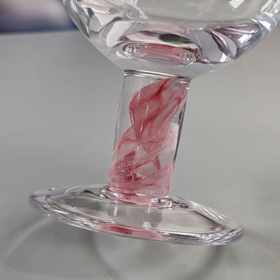 جودة Mexican Confetti Design Elegant Water Goblets Luxury Hand Blown Confetti Cocktails Glass Cup Romantic Short Stem Wine Glasses مصنع