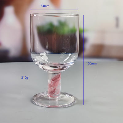 جودة Mexican Confetti Design Elegant Water Goblets Luxury Hand Blown Confetti Cocktails Glass Cup Romantic Short Stem Wine Glasses مصنع