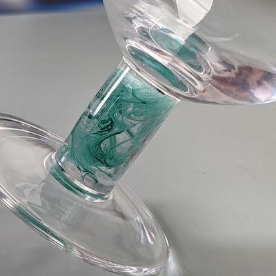 جودة Mexican Confetti Design Elegant Water Goblets Luxury Hand Blown Confetti Cocktails Glass Cup Romantic Short Stem Wine Glasses مصنع