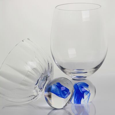 جودة Elegant Blue Cloud Crystal Wine Glass Set Ideal For Restaurants Hotels Bars And Catering Services Providing Superior Clarity And Style مصنع