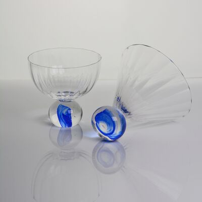 جودة Elegant Blue Cloud Crystal Wine Glass Set Ideal For Restaurants Hotels Bars And Catering Services Providing Superior Clarity And Style مصنع