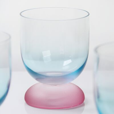 جودة Handblown Crystal Wine Glass Goblet with Two-color Gradient and Frosted Base for 300ml Wine Cocktail & Home Decor مصنع
