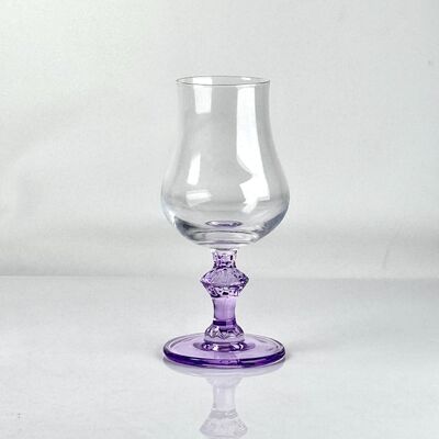 جودة 4‑Pack Vintage Purple Stem Wine Glasses, Assorted Shapes Clear Cup with Decorative Purple Stem, Handblown Glass Goblets for Wedding Party Home Tabletop Decoration مصنع