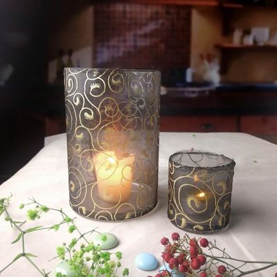 جودة Decorative Handmade Silk Sleeve Coat Cylinder Candle Holders مصنع