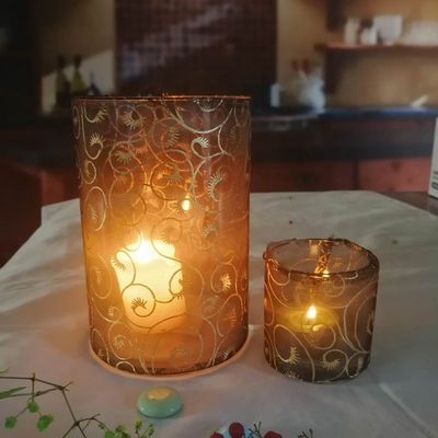 جودة Decorative Handmade Silk Sleeve Coat Cylinder Candle Holders مصنع