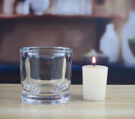 جودة Thick Wall Glass Cylinder Candle Holders For Table Decoration مصنع