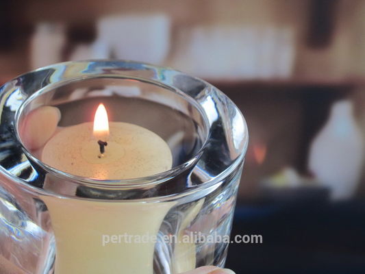 جودة Thick Wall Glass Cylinder Candle Holders For Table Decoration مصنع
