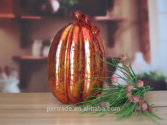 جودة Pumpkin Lantern Antique Glass Candle Holders For Halloween مصنع