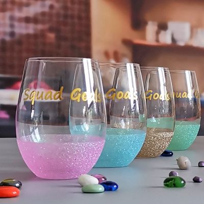 جودة LFGB 450ml Wine Glass , Crystal Wine Glass For Anuversery Party مصنع