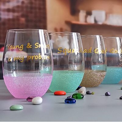 جودة LFGB 450ml Wine Glass , Crystal Wine Glass For Anuversery Party مصنع