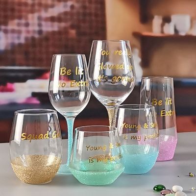 جودة LFGB 450ml Wine Glass , Crystal Wine Glass For Anuversery Party مصنع