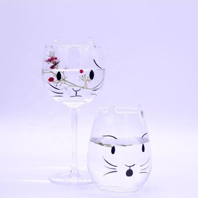 جودة Cat Shaped 400ml Crystal Balloon 14 Oz Wine Glasses مصنع