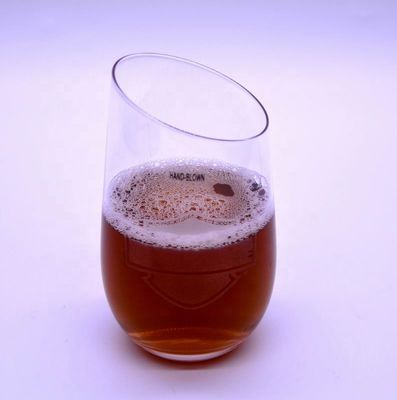 جودة Bevel Oblique Edge Stemless Crystal Wine Glass With Angle Top مصنع