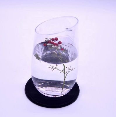 جودة Bevel Oblique Edge Stemless Crystal Wine Glass With Angle Top مصنع