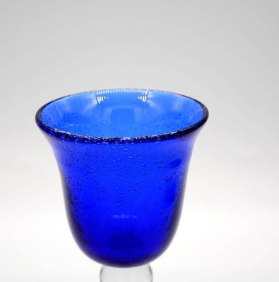 جودة Handblown Solid Color Mexican Bubbles Goblet Crystal Wine Glass مصنع