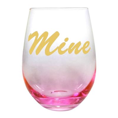 جودة Egg Shape  Stemless Clear Wine Glass ，Clear Stemless Wine Glasses With Golden Fonts مصنع