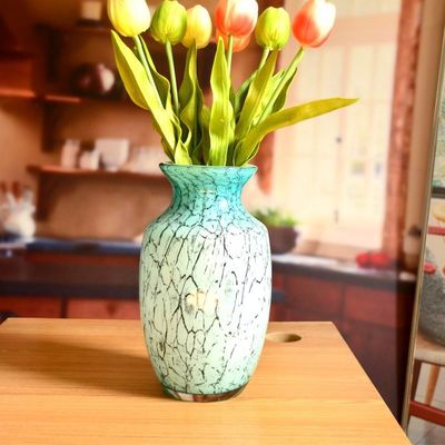 جودة Oriental Color Marble Decorative Glass Vase , Tall Centerpiece Vases For Hotle مصنع
