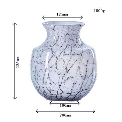 جودة Marble Stripes Large Glass Vase Centerpieces مصنع