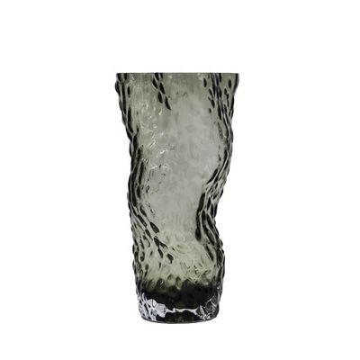 جودة Tree Stump Shaped Customize Color Decorative Glass Vase مصنع