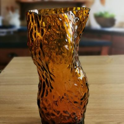جودة Tree Stump Shaped Customize Color Decorative Glass Vase مصنع