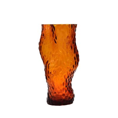 جودة Tree Stump Shaped Customize Color Decorative Glass Vase مصنع