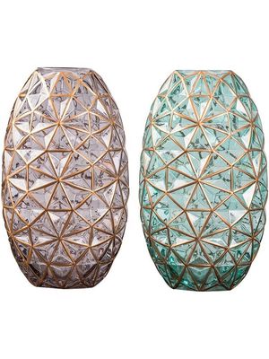 جودة Creative Handpainted Decorative Glass Vase For Wedding مصنع