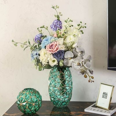 جودة Creative Handpainted Decorative Glass Vase For Wedding مصنع