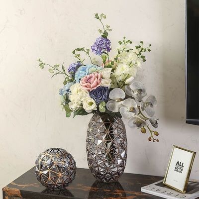 جودة Creative Handpainted Decorative Glass Vase For Wedding مصنع