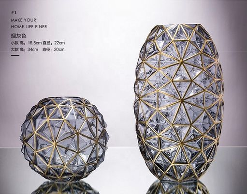 جودة Creative Handpainted Decorative Glass Vase For Wedding مصنع