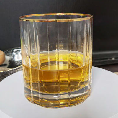 جودة Customized Gold Rim Whole Set Handmade Whiskey Glass مصنع