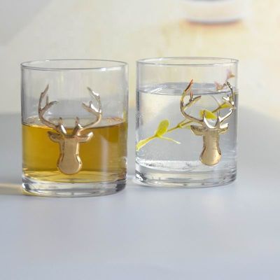 جودة Decorative Round Personalised Whisky Glass For Christmas مصنع