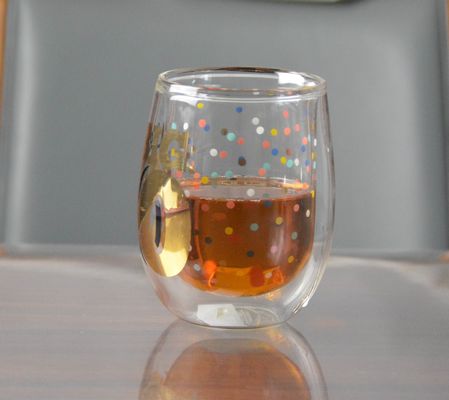 جودة High Borosilicate Double Wall Handmade Whiskey Glass مصنع