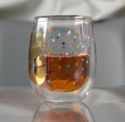 جودة High Borosilicate Double Wall Handmade Whiskey Glass مصنع